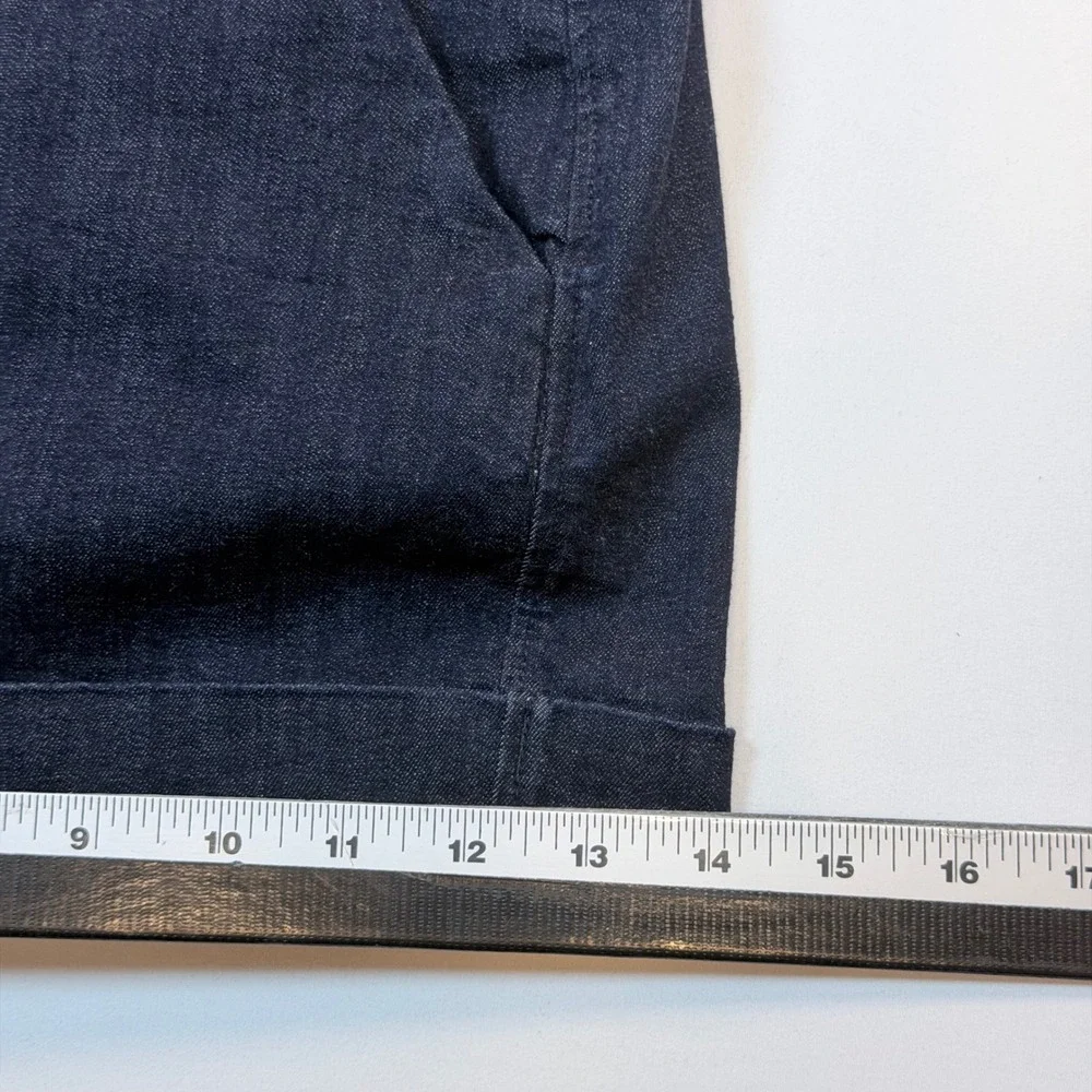 Dear‎ John Hampton Shorts Womens 32 Blue Denim Look Cuffed Stretch Casual